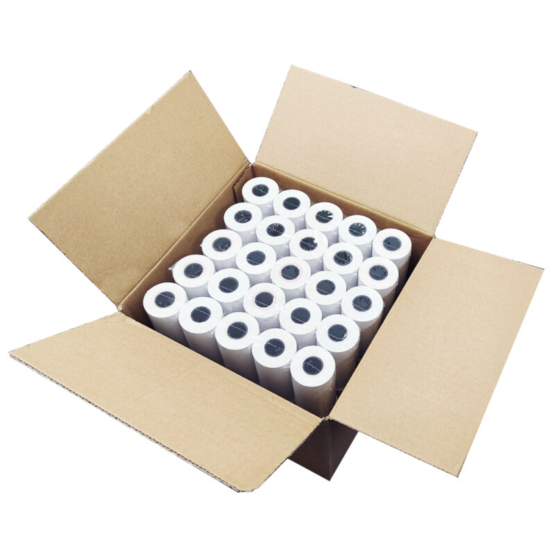 Thermal Paper (50 Rolls), dedicated receipt paper for Sunmi P3 Mix, size 80mm X Ø40mm, 3.125" (80mm), 45.9 feet (14m), Diameter (40mm)